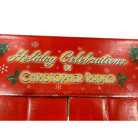 Christopher Radko Holiday Celebrations Christmas Tree Salad Dessert Plate Set 8" - Picture 3 of 12